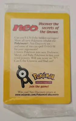 Pokemon Entei Black Star Promo Card #34 SEALED Movie Promo NEW - NEAR MINT - Image 1