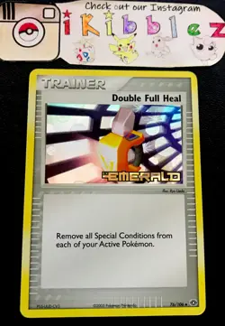 Double Full Heal￼ 76/106 MP Holo EX Emerald Stamped Pokemon Card. Fast Shipping! - Image 1