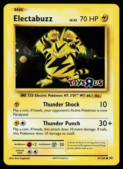Electabuzz 41/108 Holo Stamped Toys R Us Promo Pokemon Card - Image 1