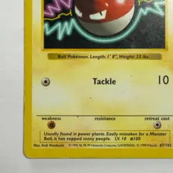 Pokemon TCG Voltorb Base Set #67/102 WOTC Vintage 1999 Shadowless - Image 5