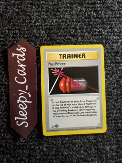 PlusPower - 84/102 - Shadowless - 1st Edition PL, English Pokemon Base Set - Image 1