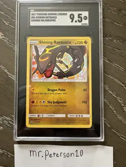 Pokemon TCG 2017 Shining Rayquaza Holo Shining Legends 56/73 Graded SGC 9.5 - Image 2