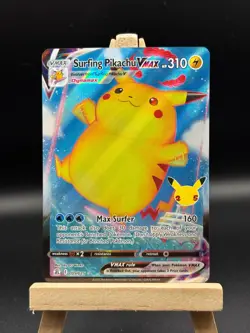 Pokemon TCG Surfing Pikachu Vmax 009/025 Celebrations Full Art Ultra Rare NM 008 - Image 1