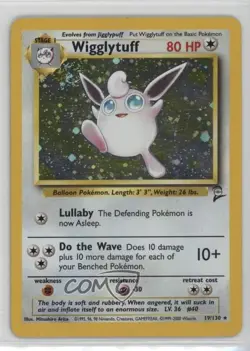 Wigglytuff Holo Pokemon Base Set 2 #19 2000 - Image 1