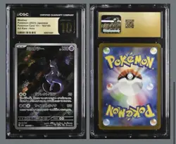 2023 POKEMON JP POKEMON 151 MEWTWO 183/165 (AR) ART RARE CGC PRISTINE 10 - Image 1
