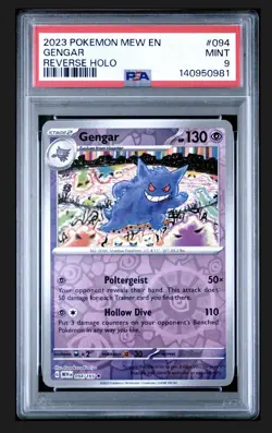 2023 POKEMON MEW EN-151 REVERSE HOLO 094 GENGAR PSA 9 - Image 1