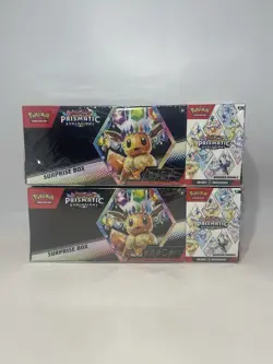 LOT OF 2 - Pokemon Prismatic Evolutions Surprise Box & Booster Bundle Sams Club - Image 1