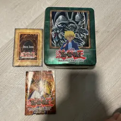 Yu Gi Oh! Trading card Collectible Tin with 200+ cards and duel mat - Image 1