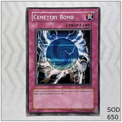Cemetery Bomb - SOD-EN059 - Common Unlimited Yugioh - Image 1