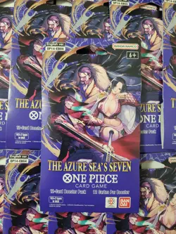 LOT of (15) OP-14 Sleeved Booster Packs Of One Piece TCG The Azure Sea's Seven - Image 2