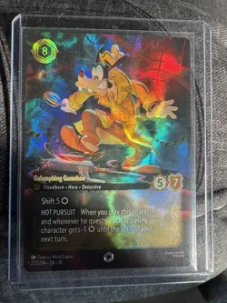 Disney Lorcana Enchanted Goofy-Galumphing Gumshoe Character Card 223/204 - Image 1