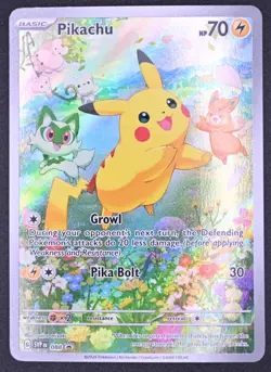 Pikachu 088 Pokemon TCG Sv: Scarlet & Violet Promo Cards Full Art Holo NM - Image 1