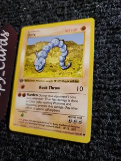 1st Edition Shadowless Onix 56/102 Base Set Pokemon Card NM - Image 2