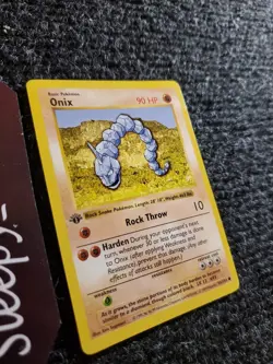 1st Edition Shadowless Onix 56/102 Base Set Pokemon Card NM - Image 3