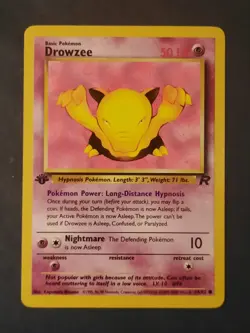 Pokemon Card Drowzee 54/82 1st Edition Team Rocket - Image 3