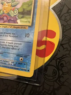 Squirtle 63/102 Base Set Rare Vintage WOTC 1999 Pokemon Card LP - Image 5