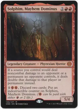 TL1051 Magic The Gathering Solhim, Mayhem Dominus 150/271 ONE Non-Foil Un played - Image 1