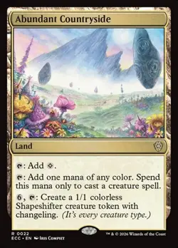 1x Abundant Countryside NM Eng MTG - Lorwyn Eclipsed Commander - Image 1