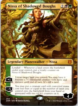 Nissa of Shadowed Boughs (Borderless) Zendikar Rising, 283 NM - Image 1