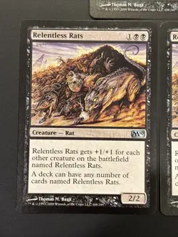 3x Relentless Rats #108 NM UP Magic 2010 M10 Magic MTG - Image 3