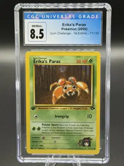 Pokemon Erika's Paras CGC 8.5 Gym Challenge 71/132 1st Edition Regular Card - Image 1