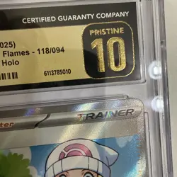 2025 Pokemon TCG DAWN Phantasmal Flames Ultra Rare Holo CGC Gold Pristine 10 - Image 2