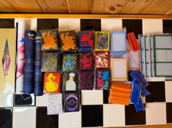 Lot of Pokemon TCG Exclusive ETB Card Sleeves Playmats Magnetic Card Displays - Image 3