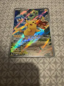 Pokemon Pikachu 027 Promo Paldea Evolved ETB Black Star Promo DMG - Image 2