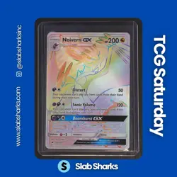 2017 POKEMON SUN & MOON BURNING SHADOWS #160/147 NOIVERN GX SECRET RARE - Image 1