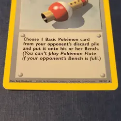 Pokemon Pokemon Flute 86/102 Base Set Regular Moderately Played *FREE SHIPPING* - Image 3