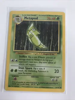 Pokemon TCG - Metapod 54/102 Unlimited Common - Base Set - Near Mint - Image 1