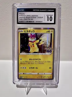 2022 Japanese Pokemon SWSH Promo Pikachu 272/S-P CGC 10 Holo - Image 1