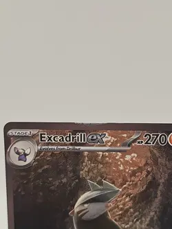 Pokemon TCG, Excadrill Ex 168/086, Black Bolt, Never Played, Crimp Error Top... - Image 2