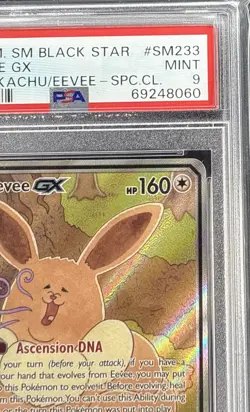 2019 POKEMON SM BLACK STAR PROMO EEVEE GX #SM233 PSA 9 MINT - Image 2