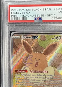 2019 POKEMON SM BLACK STAR PROMO EEVEE GX #SM233 PSA 9 MINT - Image 3