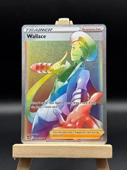 WALLACE 208/195 SILVER TEMPEST POKEMON -RAINBOW SECRET RARE- NM - Image 1
