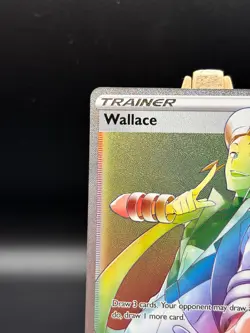 WALLACE 208/195 SILVER TEMPEST POKEMON -RAINBOW SECRET RARE- NM - Image 3