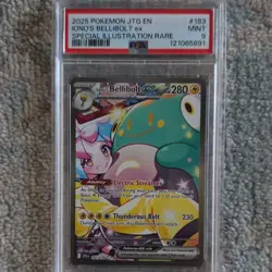 Pokemon Iono's Bellibolt ex Special Illustration Rare Holo 183/159 PSA 9 - Image 1