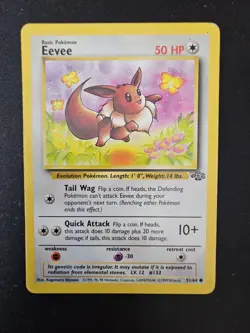 Pokemon Lot of 2: Flareon 19/64 Non-Holo Rare and Eevee 51/64 Non-Holo Jungle - Image 1