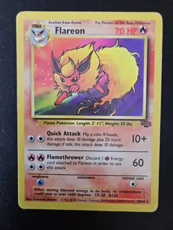 Pokemon Lot of 2: Flareon 19/64 Non-Holo Rare and Eevee 51/64 Non-Holo Jungle - Image 3