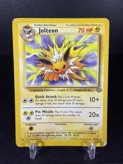 Pokemon Jolteon TCG Jungle 20/64 Regular Rare Non-Holo HP - Image 1
