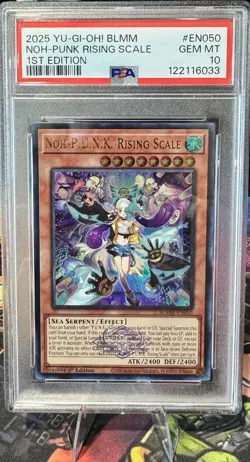 Yu-Gi-Oh TCG Noh-P.U.N.K. Rising Scale Ultra Rare 1st Edition BLMM-EN050 PSA 10 - Image 1