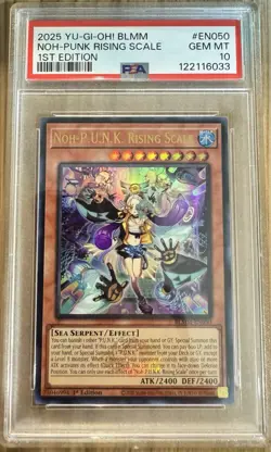 Yu-Gi-Oh TCG Noh-P.U.N.K. Rising Scale Ultra Rare 1st Edition BLMM-EN050 PSA 10 - Image 3