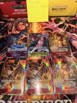 One piece Illustration Box Vol 5 & 6 Lot Of 6 Cards Total Law Rosinante Ace Sabo - Image 1