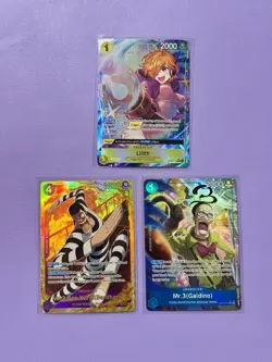 TCG One Piece English lot of 3: OP14, EB-01, OP09: SEC, Alt Art - Image 1