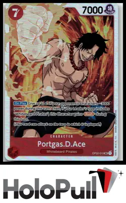 One Piece Paramount War Portgas.D.Ace #OP02-013 Super Rare - Image 1