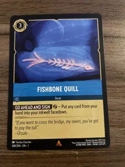 Disney Lorcana Fishbone Quill 168/204 The First Chapter Regular Card - Image 1