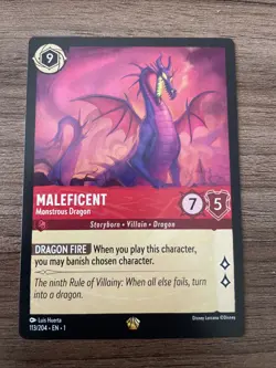 Disney Lorcana Maleficent - Monstrous Dragon Character The First Chapter 113/204 - Image 1