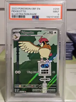 PSA 9 Mint Pidgeotto Graded Pokemon Card #208 Obsidian Flames 2023 - Image 1