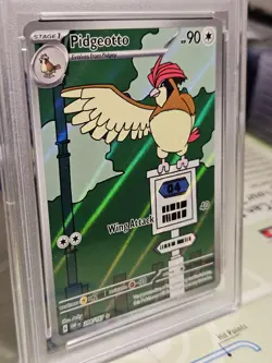PSA 9 Mint Pidgeotto Graded Pokemon Card #208 Obsidian Flames 2023 - Image 3